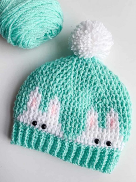 Crocheted Easter Bunny Hat Crochet Pattern — Brilliant Life Hacks