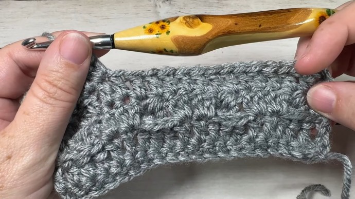 How to Crochet the Front Post Clusters Stitch Photo Tutorial