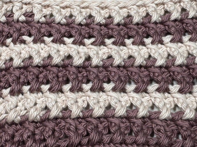 Crossed Double and Post Stitch Photo Tutorial