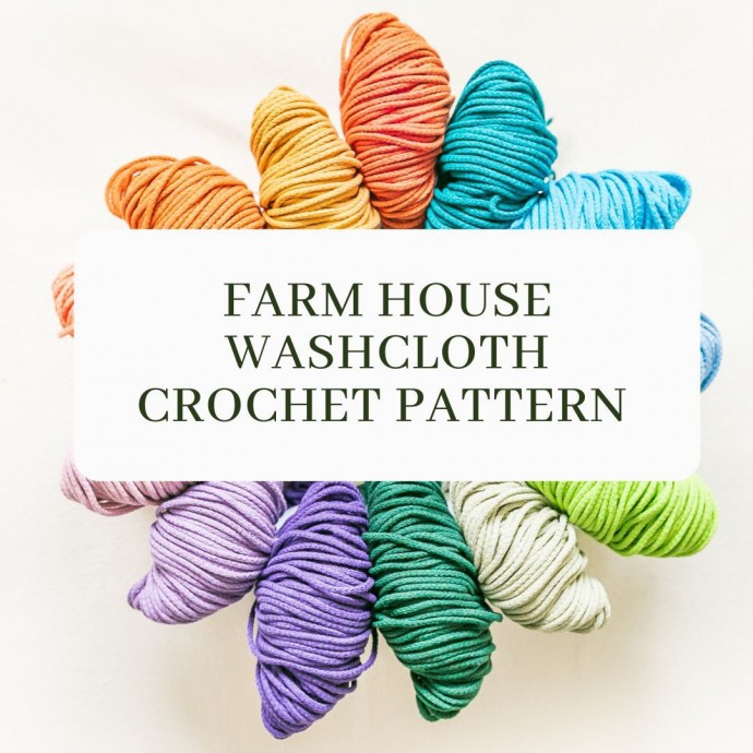 Farm House Washcloth Crochet Pattern