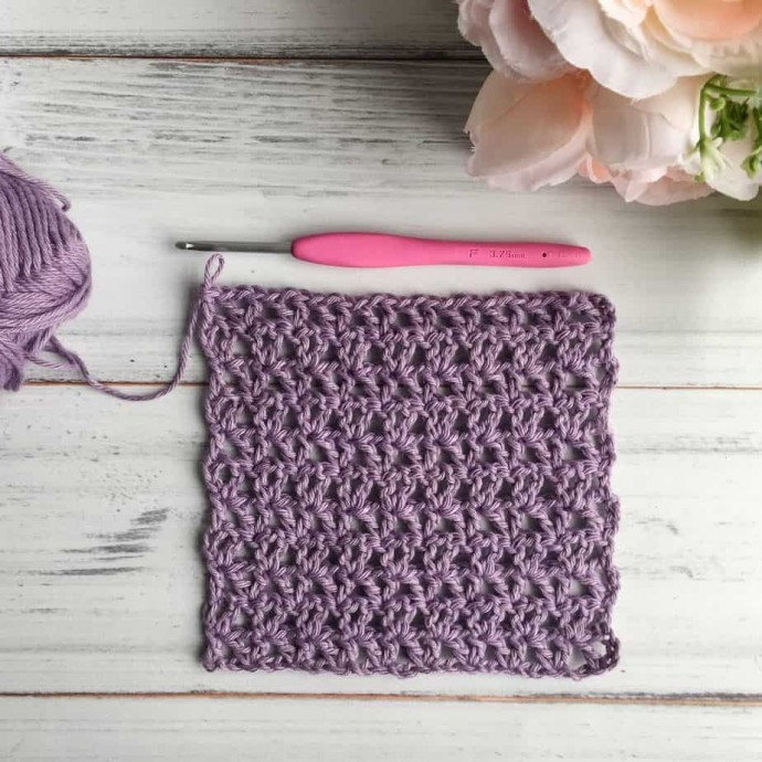 Offset V-Stitch Crochet Stitch Photo Tutorial