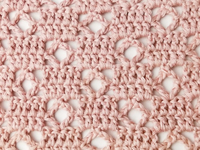 The Diagonal Diamond and Square Crochet Stitch Photo Tutorial