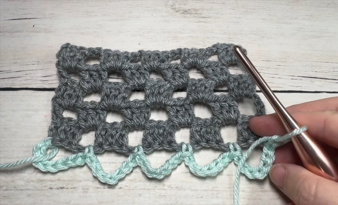 Double Sided Mesh Crochet Stitch Photo Tutorial