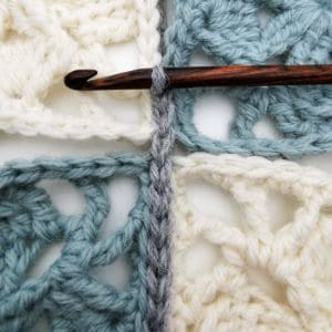 Crochet Flat Slip Stitch Join Photo Tutorial