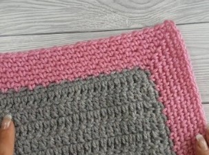 Crochet Moss Stitch Border For Blankets Photo Tutorial