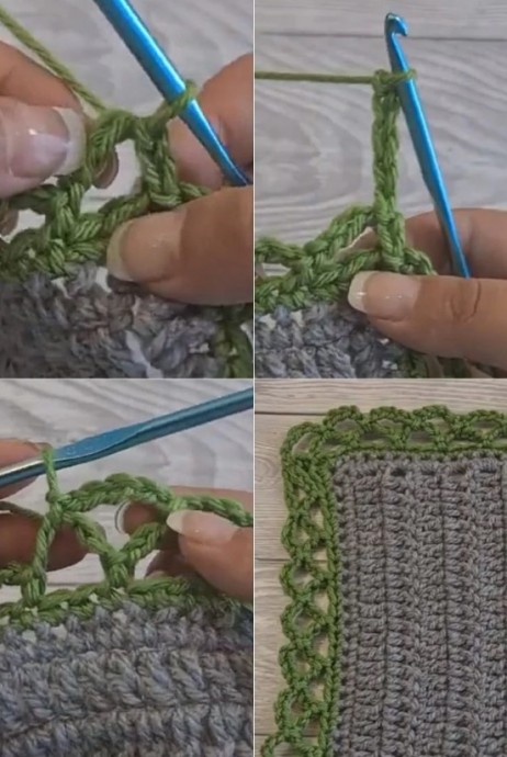 Crochet Easy Lace Border (aka Chain Border) Photo Tutorial