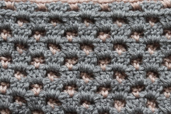 Double Sided Mesh Crochet Stitch Photo Tutorial