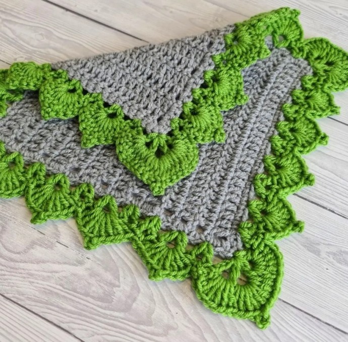 Crochet Leaf Stitch Border Photo Tutorial