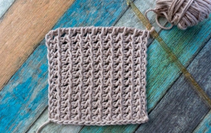 How to Crochet the Tunisian Yarn Over Lace Stitch Photo Tutorial