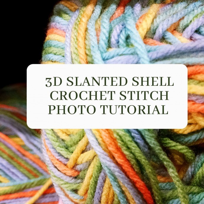 3D Slanted Shell Crochet Stitch Photo Tutorial