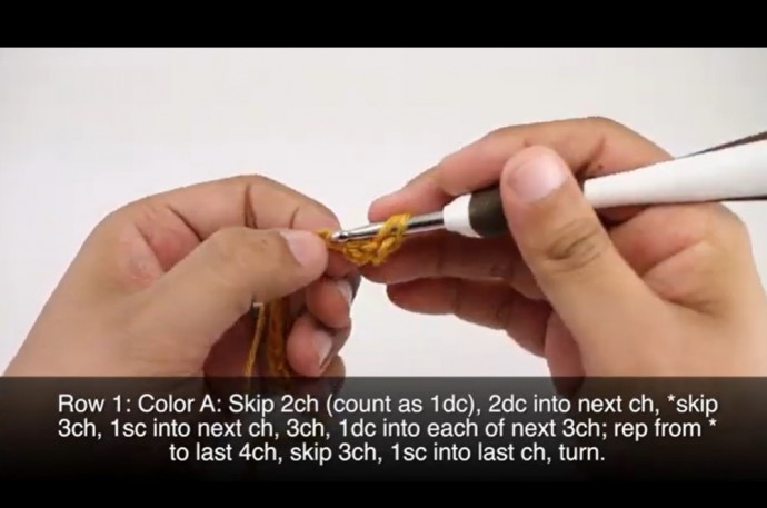 How To Crochet The 3-Colored Crosshatch Stitch Tutorial