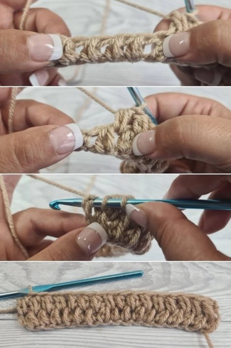 How to Crochet the Herringbone Puff Stitch Photo Tutorial