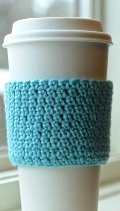 The Stretchy Coffee Sleeve with Extended Single Crochet Stitch