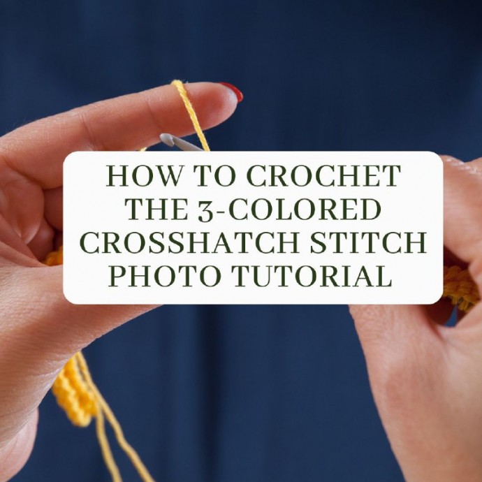 How To Crochet The 3-Colored Crosshatch Stitch Tutorial