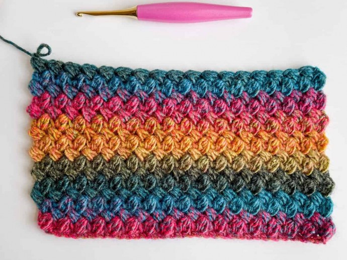 Interlocking Puff Crochet Stitch Photo Tutorial