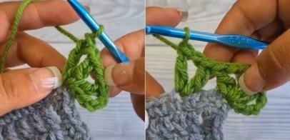 Crochet Leaf Stitch Border Photo Tutorial