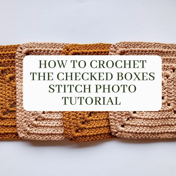 How to Crochet the Checked Boxes Stitch Photo Tutorial