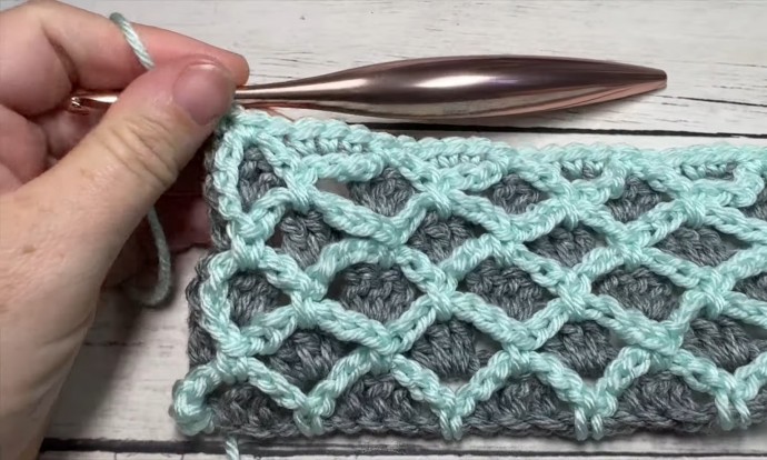 Double Sided Mesh Crochet Stitch Photo Tutorial