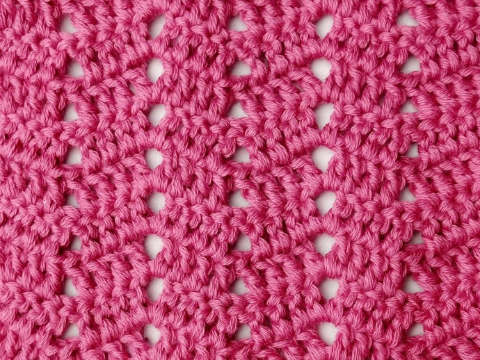 Peephole Chevron Crochet Stitch Photo Tutorial