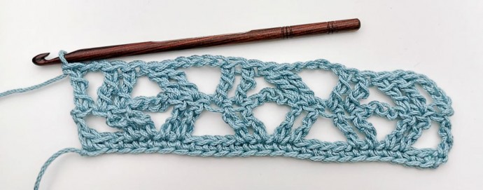 Treble Lattice Stitch Crochet Stitch Photo Tutorial