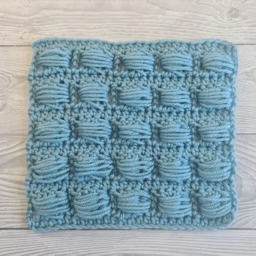 How to Crochet the Large Blocked Puff Stitch Photo Tutorial