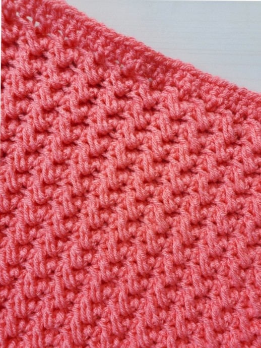 Crossed Ripple Crochet Stitch Photo Tutorial