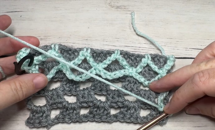 Double Sided Mesh Crochet Stitch Photo Tutorial