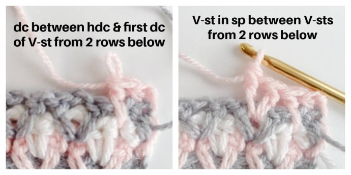 How to Crochet the Nesting V-stitch Photo Tutorial