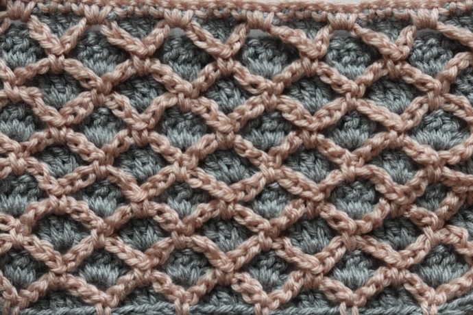 Double Sided Mesh Crochet Stitch Photo Tutorial