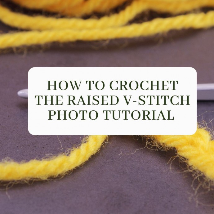 How to Crochet the Raised V-Stitch Photo Tutorial