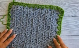 Crochet Leaf Stitch Border Photo Tutorial