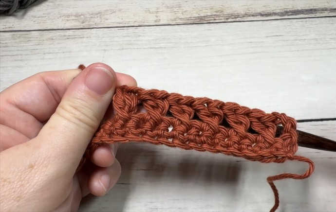 Crossed Double and Post Stitch Photo Tutorial