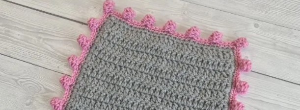 Crochet Dot Border Stitch Photo Tutorial