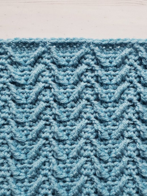 Raised Herringbone Crochet Stitch Tutorial