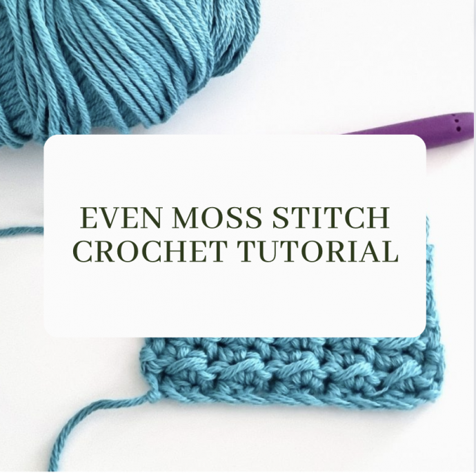 Even Moss Stitch Crochet Tutorial