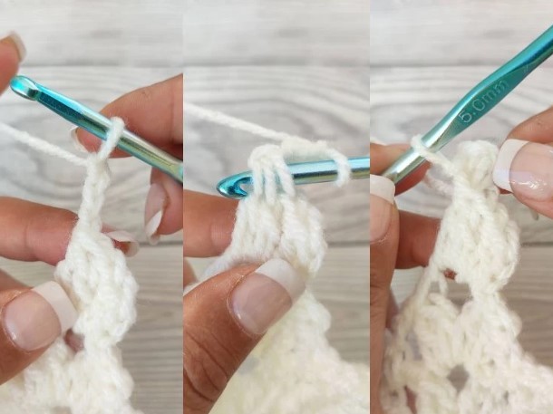 Crochet Snowflake Square Photo Tutorial