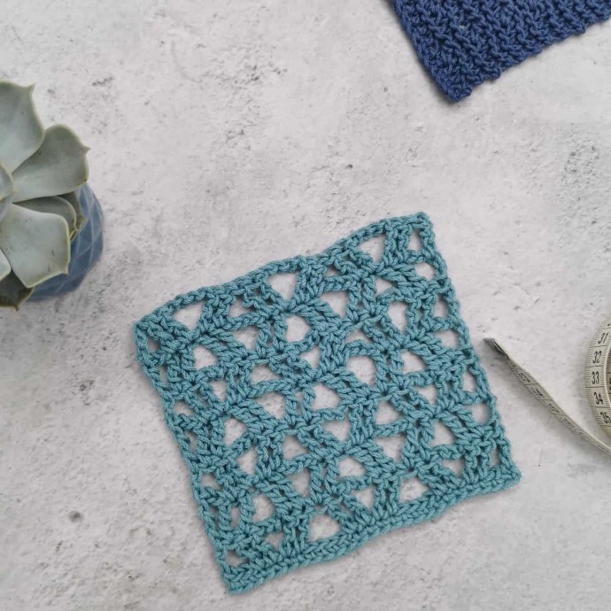 Treble Lattice Stitch Crochet Stitch Photo Tutorial