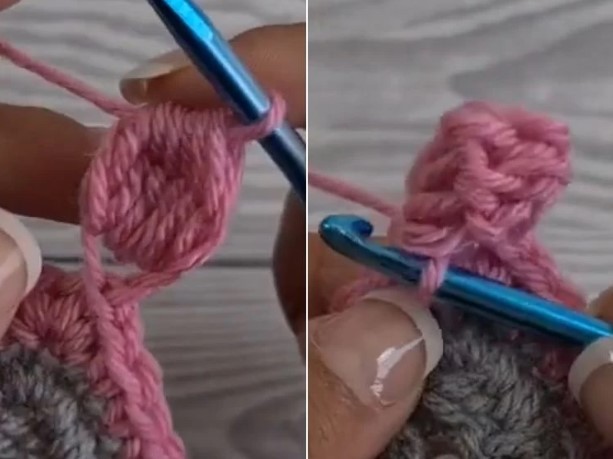 Crochet Dot Border Stitch Photo Tutorial