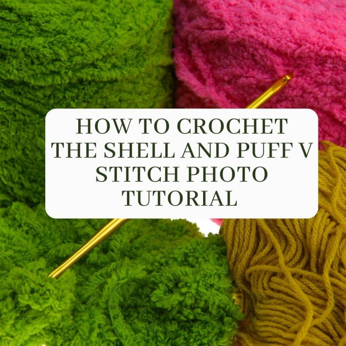 How to Crochet the Shell and Puff V Stitch Photo Tutorial