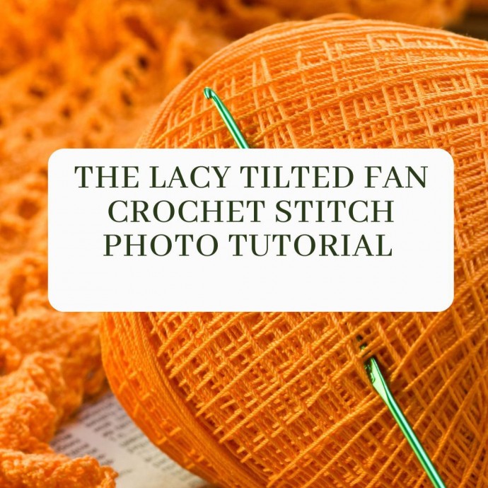 The Lacy Tilted Fan Crochet Stitch Photo Tutorial