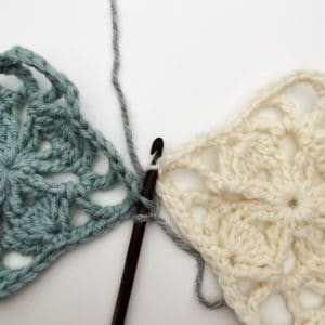 Crochet Flat Slip Stitch Join Photo Tutorial