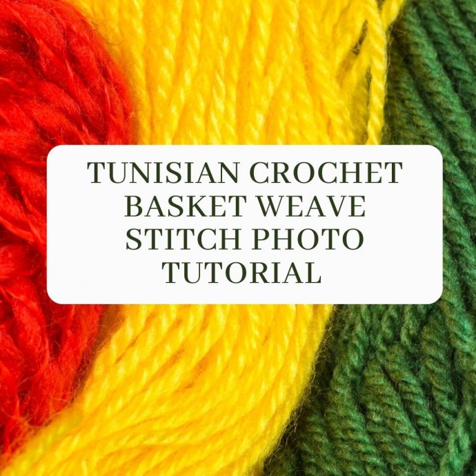 Tunisian Crochet Basket Weave Stitch Photo Tutorial