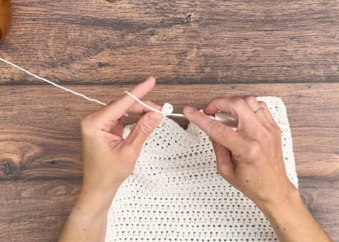How To Add A Hanging Loop To Your Crochet Dishcloth