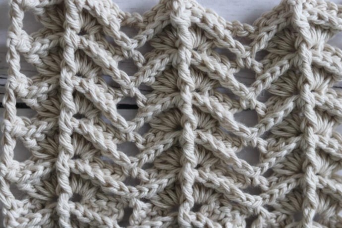 How to Crochet the Ribbed Herringbone Stitch Photo Tutorial