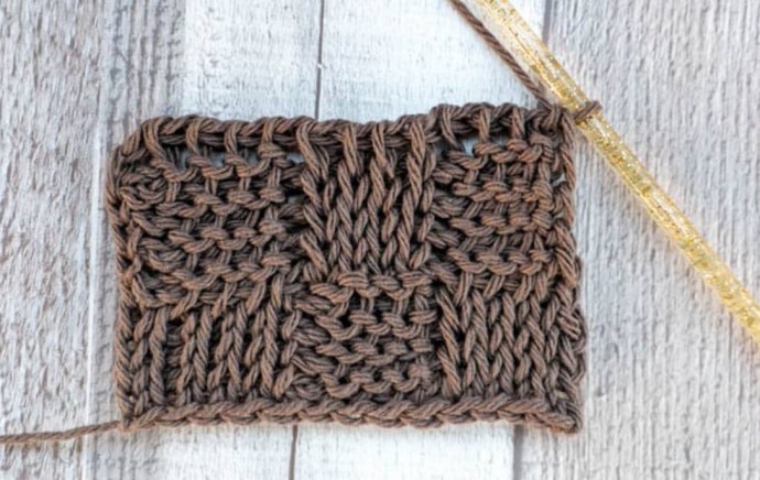 Tunisian Crochet Basket Weave Stitch Photo Tutorial