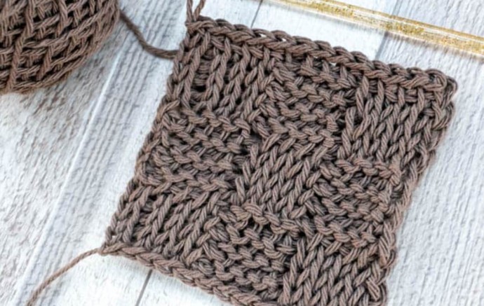 Tunisian Crochet Basket Weave Stitch Photo Tutorial