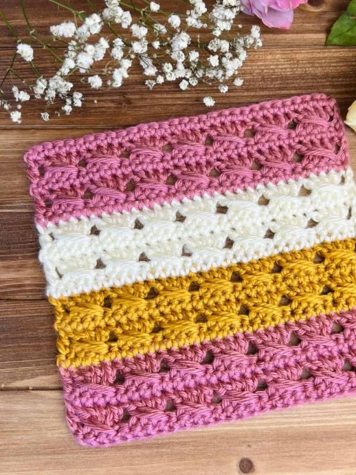 How to Crochet Cross Over Stitch Photo Tutorial