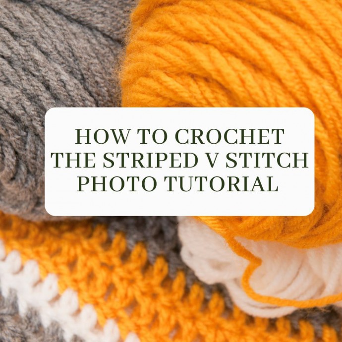 How to Crochet the Striped V Stitch Photo Tutorial