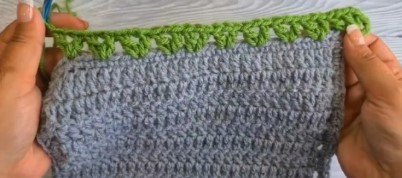 Crochet Leaf Stitch Border Photo Tutorial