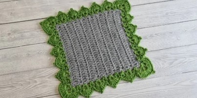 Crochet Leaf Stitch Border Photo Tutorial